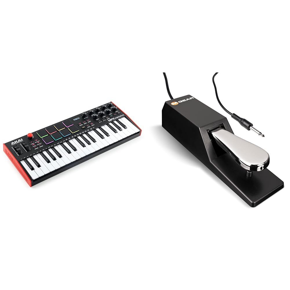 AKAI Professional MPK Mini Plus - Teclado controlador MIDI USB de